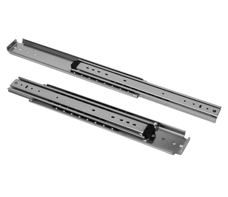 Photo 1 of 32 Inch Bottom Mount Drawer Slides, Hardware of Heavy Duty Drawer Slides, 3 Section Drawer Tracks and Runners 500 lb Load Capacity Side Mount 1 Pair 