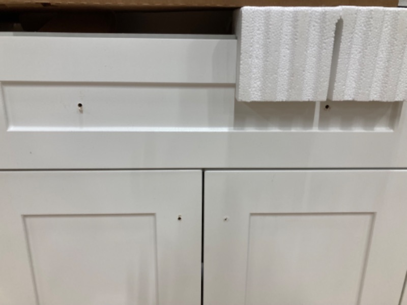 Photo 2 of Everdean 48.5 in. W x 18.75 in. D Vanity in White with Cultured Marble Vanity Top in White with White Sink