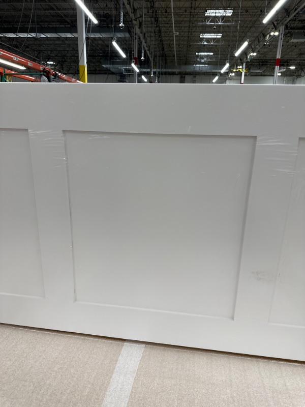 Photo 11 of 30 in. x 80 in. White 3-Panel Shaker Solid Core Pine Interior Door Slab