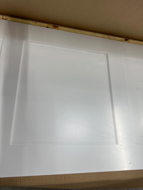 Photo 5 of 30 in. x 80 in. White 3-Panel Shaker Solid Core Pine Interior Door Slab