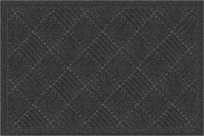 Photo 1 of Apache Mills Textures Crosshatch Entrance Mat 3' x 5' Onyx, Synthetic