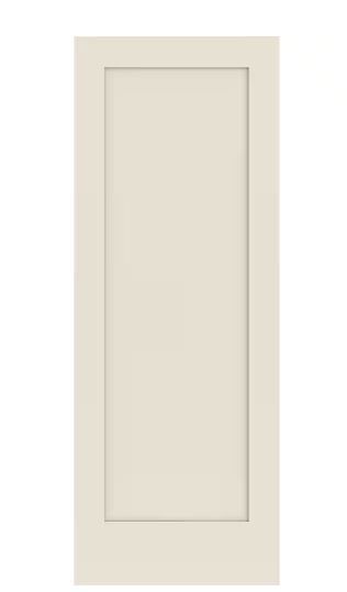 Photo 1 of JELD-WEN 36 in. x 80 in. 1 Panel Shaker Solid Core Primed Wood Interior Door Slab