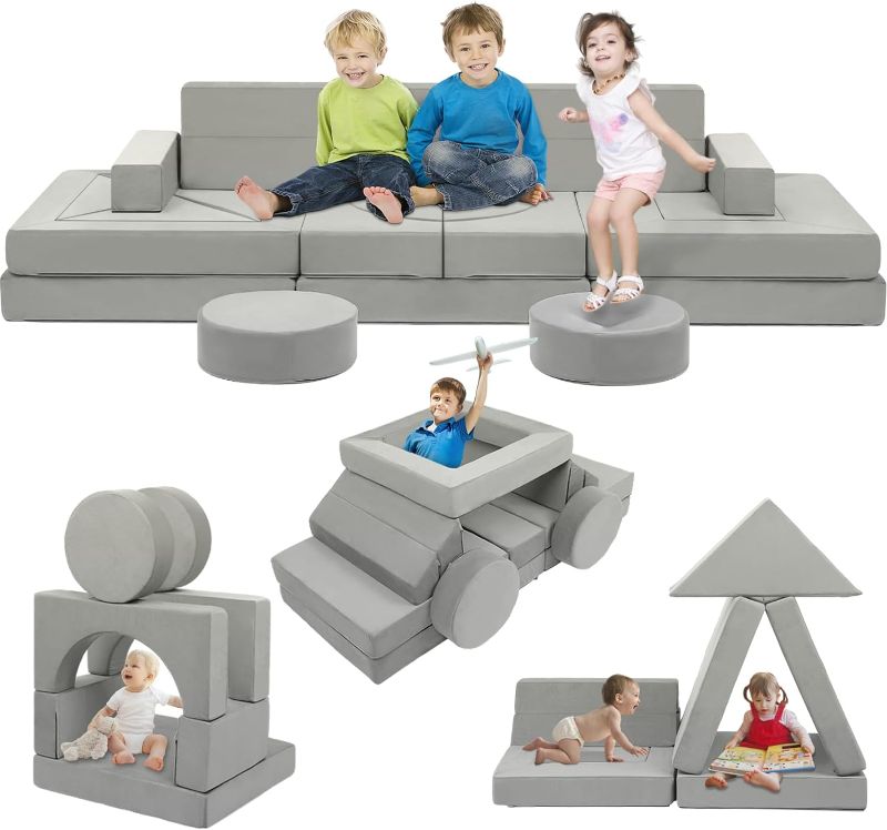 Photo 1 of 22Pcs Modular Kids Play Couch - Kids Couch for Playroom Bedroom Living Rooms Toddler Sofa for Inspiring Child Creativity?Children Convertible Sofa Foam Couch
Brand: Edbuosy