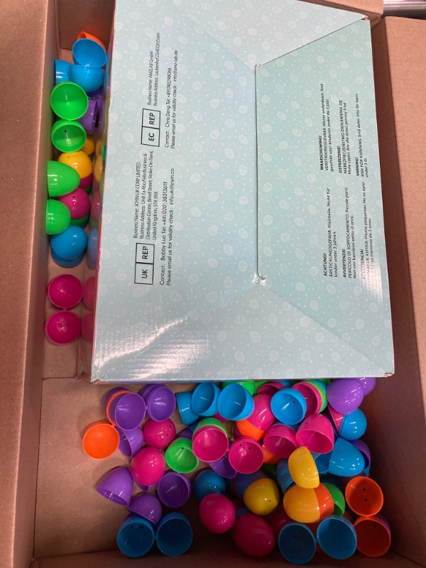 Photo 1 of 500 Easter Eggs, 2.36“ Assorted Bright Colors Plastic Easter Eggs Fillable for Easter Hunt Easter Theme Party Favor Basket Stuffers Fillers