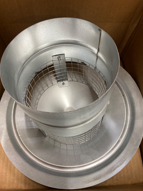 Photo 3 of 6 Inch Round Chimney Cap, 6 Inch Chimney Cap with Screen, Stove Pipe Topper, Stainless Steel Quality, Silver 6 Inch Stainless Steels