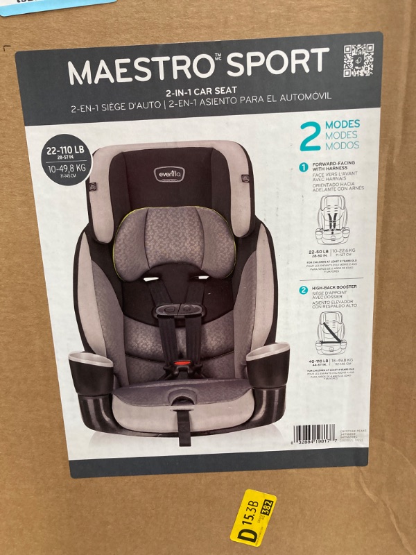 Photo 3 of Evenflo Maestro Sport Harness Booster Car Seat, Crestone Peaks