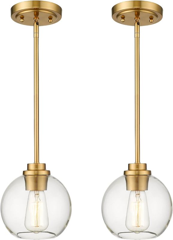 Photo 1 of 
Pendant Light with Clear Glass Globe Shade, Kitchen Island Lighting for Dining Room TOTAL OF 3