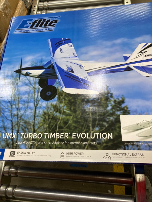 Photo 2 of E-flite RC Airplane UMX Turbo Timber Evolution BNF Basic Transmitter Battery and Charger Not Included with AS3X and Safe EFLU8950 Airplanes B&F Electric