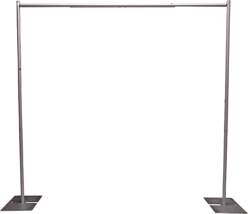 Photo 1 of 8 Foot Tall Fixed Height Portable Pipe and Drape Backdrop Kit 8ft x 10ft (No Drapes)