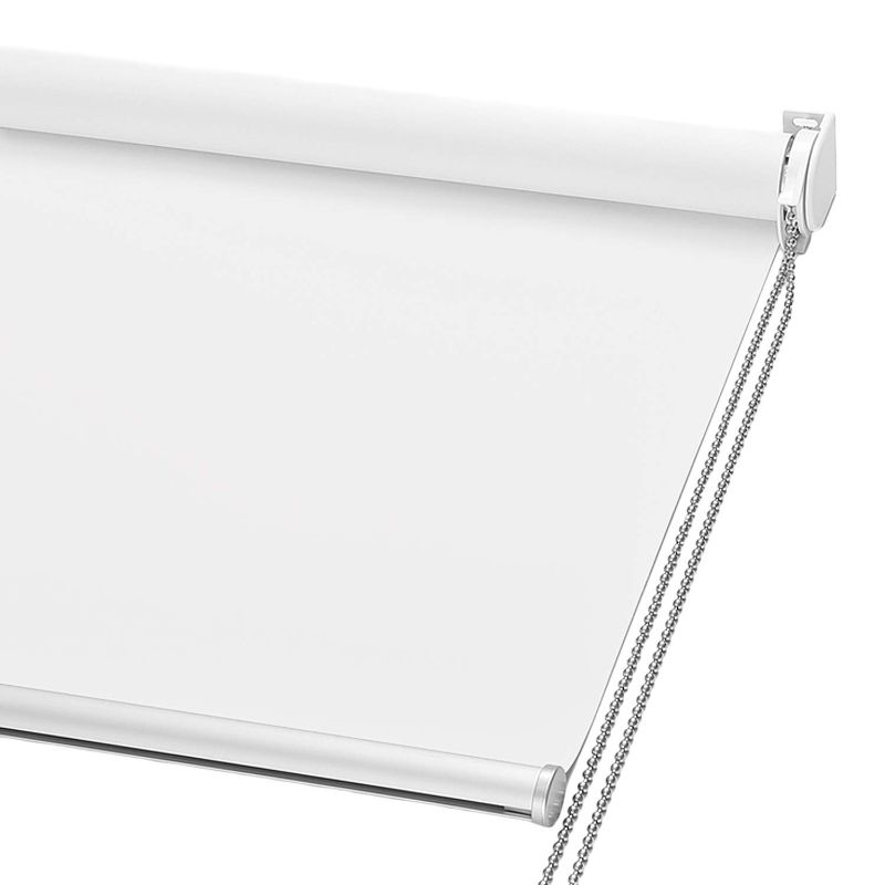 Photo 1 of  Blackout Roller Shade, Window Blind with Thermal Insulated, UV Protection Fabric. Total Blackout Roller Blind for Office and Home. Easy to Install. White,33" W x 72" H 33"W x 72"H White