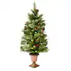 Photo 1 of 3.5 Ft. Pre- Artificial Christmas Tree with 50 Warm Lights, Pinecones and Berries