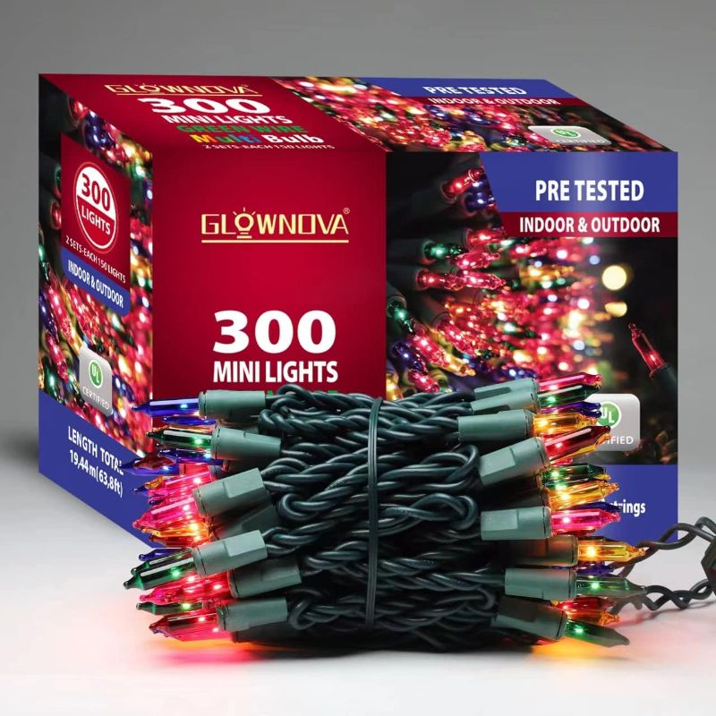 Photo 1 of 
Green Wire,Multicolor,Incandescent Bulb 300 Mini String Lights for Indoor Christmas Tree Garland Birthday Wedding Party Festival Decoration