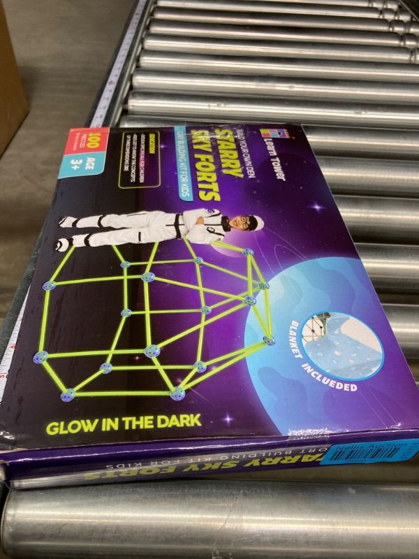 Photo 1 of Glow in The Dark Kids Fort Building Kit for Kids 4-8 and 8-12 | Tiny Home Kit for Indoor Fun | Toys for Kids Magic Fort Building Kit with Box, Storage Bag, Lights | Play Fort for All