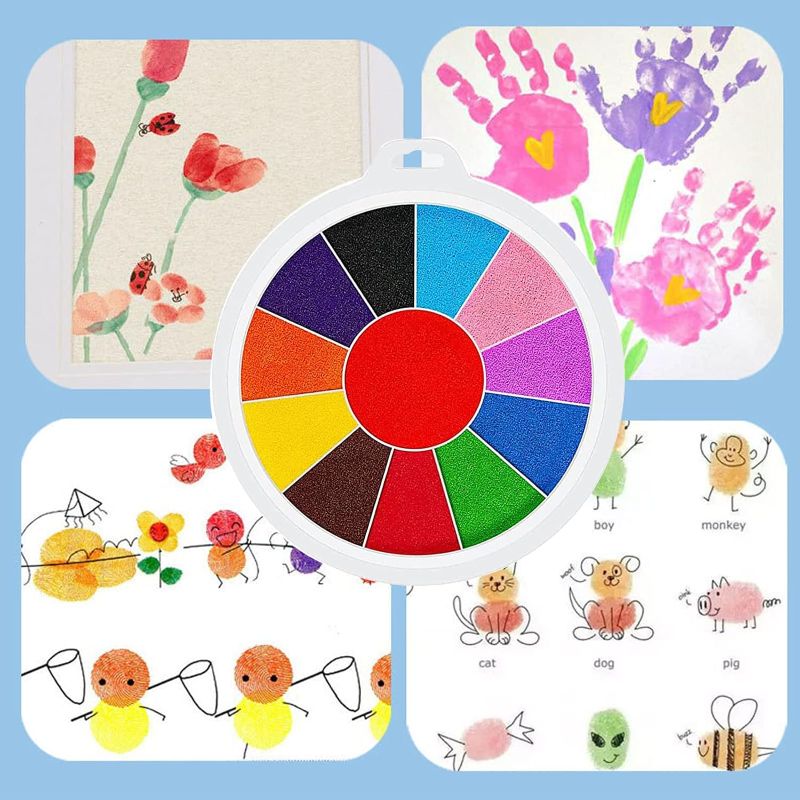 Photo 1 of Finger Paint Kit, Washable Funny Finger Painting Kit whit Book, DIY Crafts Painting, Colorful and Easy Clean Up 