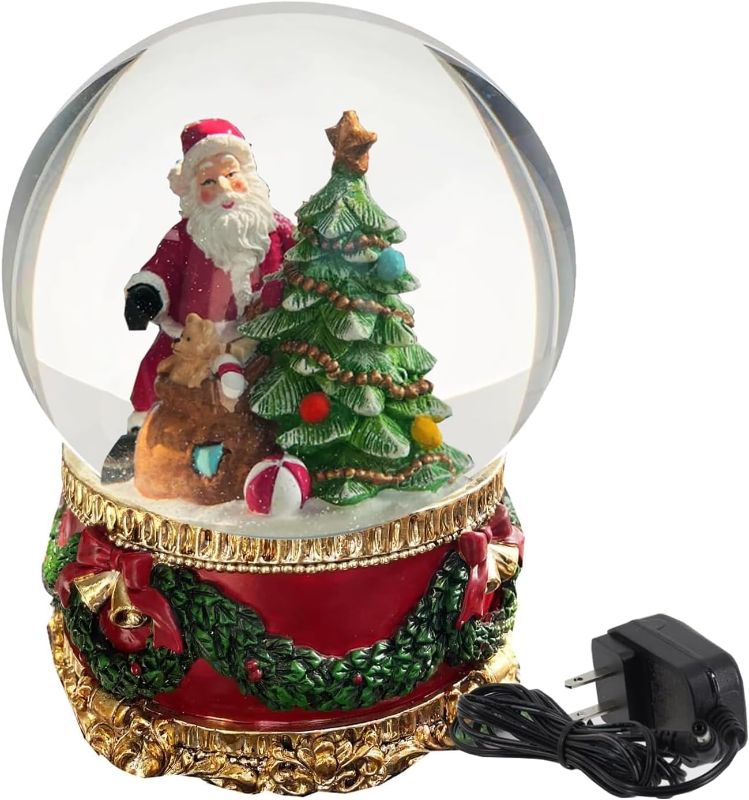 Photo 1 of Aobaks Large Christmas Snow Globe, 150mm Water Globe, 8 Musical Santa Claus Snow Globes Playing Snowflakes, Led Light Xmas Snow Globes for Kids, Snowglobes 150MM Santa Claus