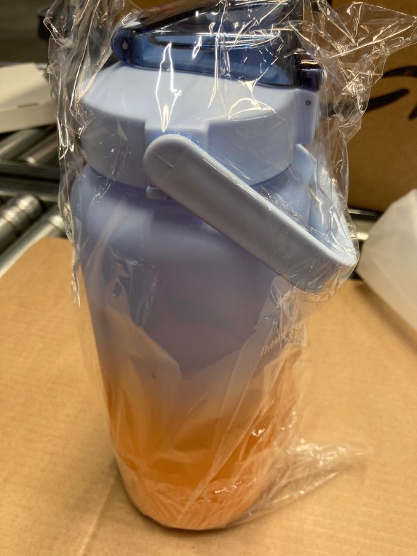 Photo 1 of 
Half Gallon Water Bottle with Time Marker - half gallon Water Bottle with Straw - Big Water Bottle - Large Water Bottle (Orange Blue Gradient)