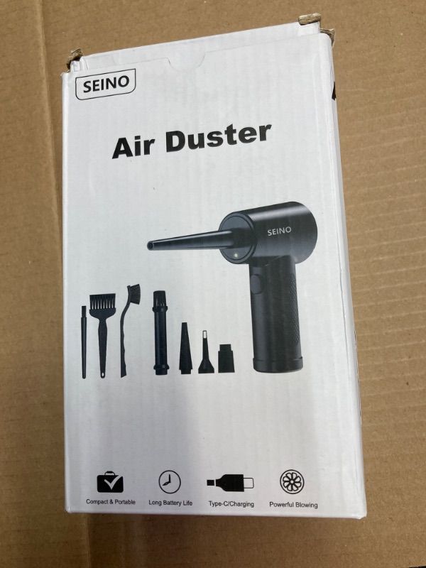 Photo 3 of Compressed Air Duster, for car Computer and Keyboard Clean-Cordless with 3-Gear to Electric air Duster-Reusable no Canned air Duster Electric Rechargeable Air Duster