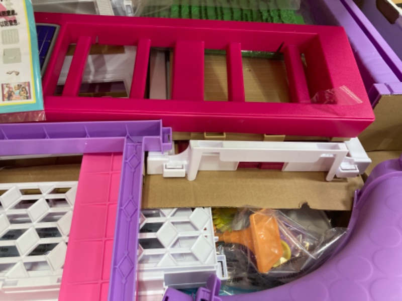 Photo 4 of Barbie DreamHouse Dollhouse with 70+ Accessories, Working Elevator & Slide, Transforming Furniture, Lights & Sounds Wheelchair Accessible Elevator