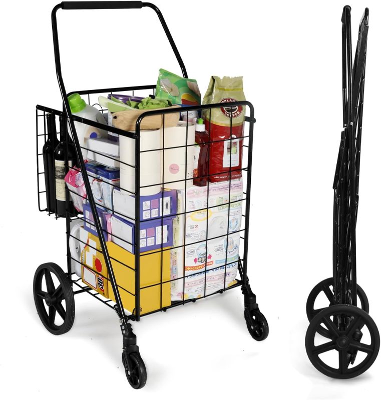 Photo 1 of  Folding Shopping Grocery Cart LARGE