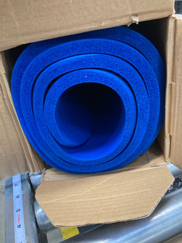 Photo 1 of Amazon Basics 1/2-Inch Extra Thick Exercise Yoga Mat Blue