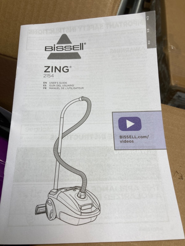 Photo 2 of ***USED, DIRTY INSIDE BAG*** Bissell Canister Upright Vacuum Cleaner Lightweight & Powerful Suction with Telescoping Wand, Multi-Surface Cleaning Nozzle, Extra Long Power Cord with Automatic Cord Rewind