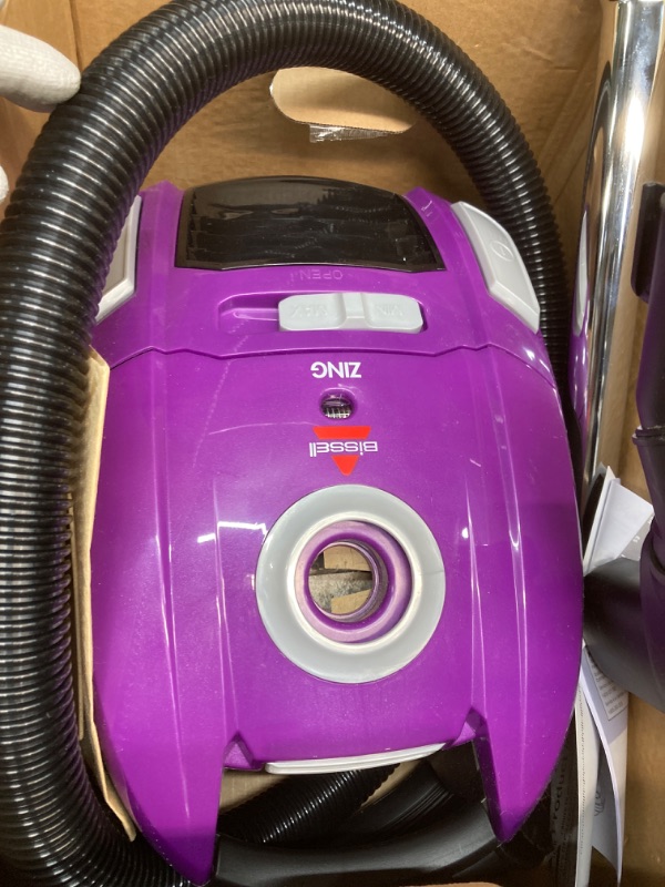 Photo 4 of ***USED, DIRTY INSIDE BAG*** Bissell Canister Upright Vacuum Cleaner Lightweight & Powerful Suction with Telescoping Wand, Multi-Surface Cleaning Nozzle, Extra Long Power Cord with Automatic Cord Rewind