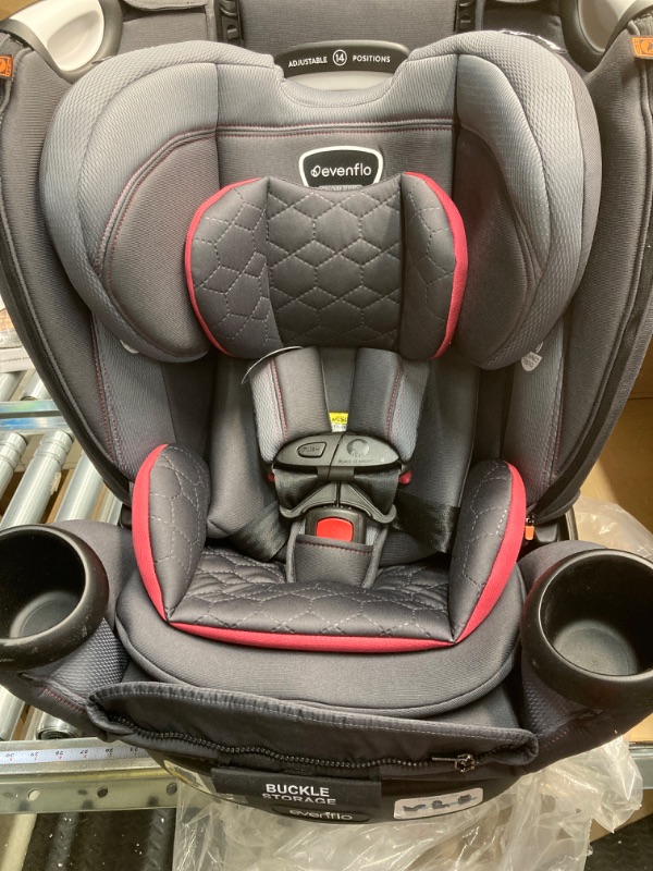 Photo 3 of Evenflo Revolve360 Extend All-in-One Rotational Car Seat with Quick Clean Cover RED