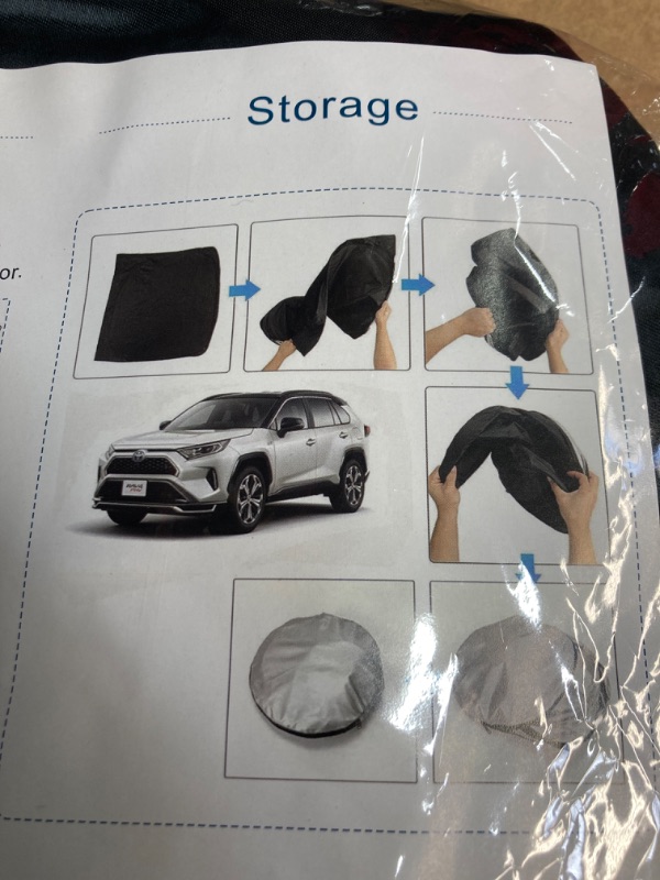 Photo 3 of Custom Foldable Windshield Sunshade Compatible with 2017 2018 2019 Kia Cadenza Sedan, Made in U.S