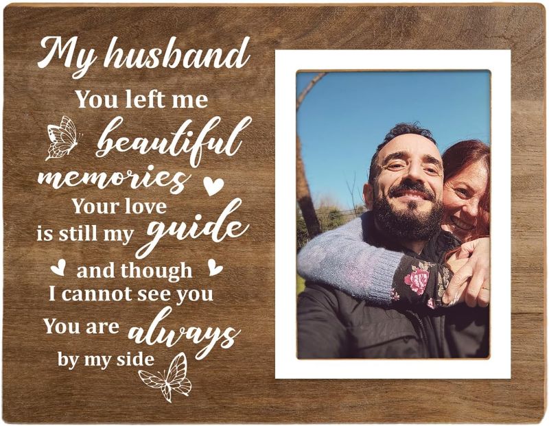 Photo 1 of Memorial Picture Frame, Husband Picture Frame, Sympathy Gifts for Loss of Loved Husband, Bereavement Gifts for Loss of Husband, Remembrance Picture Frame Gift, Fits 4 x 6In Photo