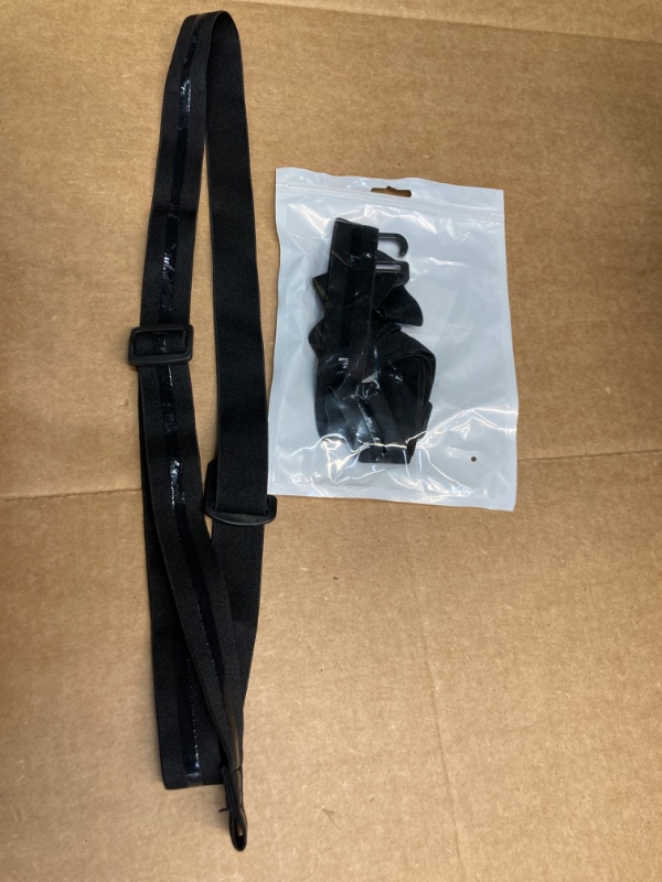 Photo 1 of PACK OF 2 - Elastic Shirt Stay for Men, Stretchable and Adjustable Waist Belt with Flexible Comfort and Silicone Touch Points
