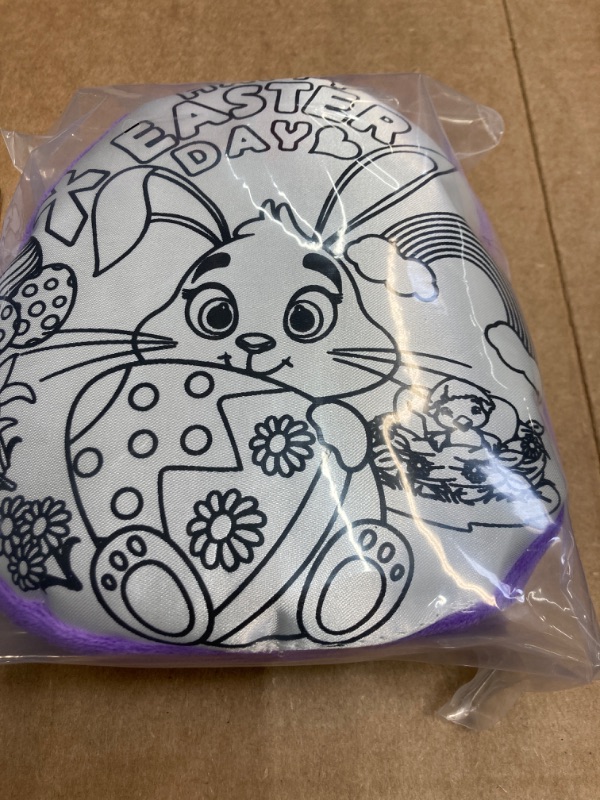 Photo 1 of Easter Coloring Bag Egg Decorating Kit - Easter DIY Arts Crafts Bag Set with 5 Colorful Markers, Easter Bunny Pattern Painting Activities for Kids, Easter Basket Stuffers Gifts for Girls Boys
