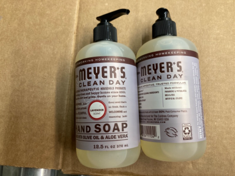 Photo 3 of 2 -Mrs. Meyer's Hand Soap, Made with Essential Oils, Biodegradable Formula, Lavender, 12.5 fl. oz