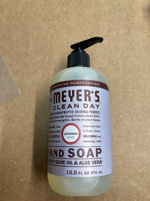 Photo 2 of 2 -Mrs. Meyer's Hand Soap, Made with Essential Oils, Biodegradable Formula, Lavender, 12.5 fl. oz