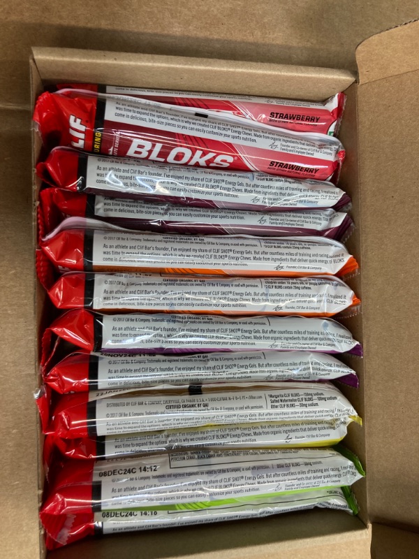 Photo 2 of 2 boxes - CLIF BLOKS - Energy Chews - Best Sellers Variety Pack - Non-GMO - Plant Based Food - Fast Fuel for Cycling and Running - Workout Snack - Value Pack (2.1 Ounce Packet, 12 Count) (Assortment May Vary)