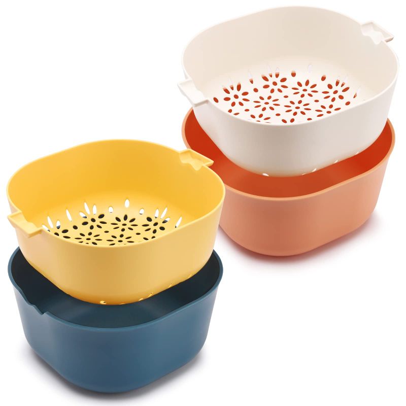 Photo 1 of 2 - Kitchen Colanders Bowl Set (2 Sets 2.5 Qt), Large 