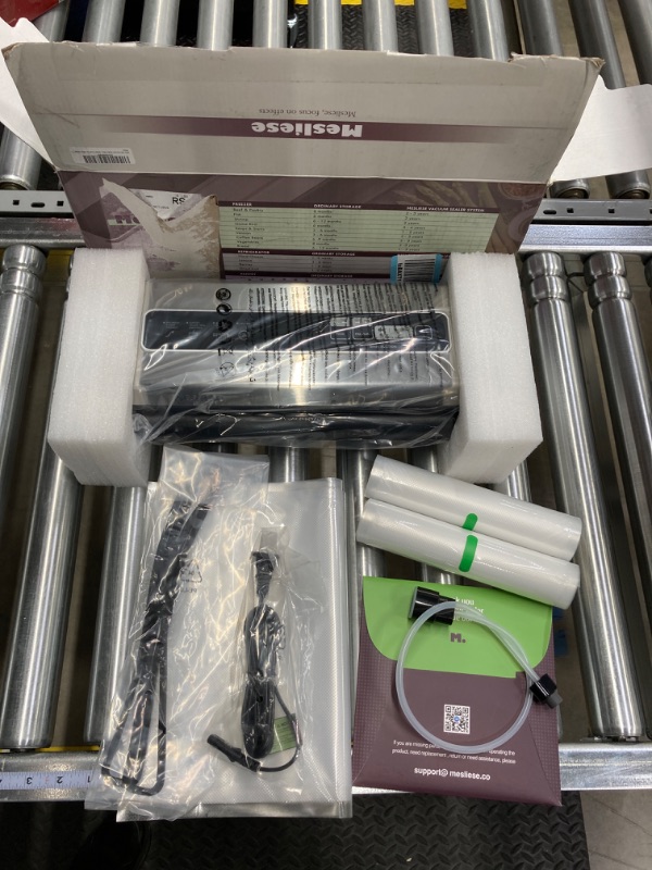 Photo 2 of Marliese Vacuum Sealer Machine Powerful 90Kpa Precision 6-in-1 Compact Vacuum Food Preservation System Built-in Cutter, Include 2 Bag Rolls & 5 Pre-cut Bags, Widened 12mm Sealing Strip, Dry & Moist Modes Smart Suction, ETL Listed (Silver)