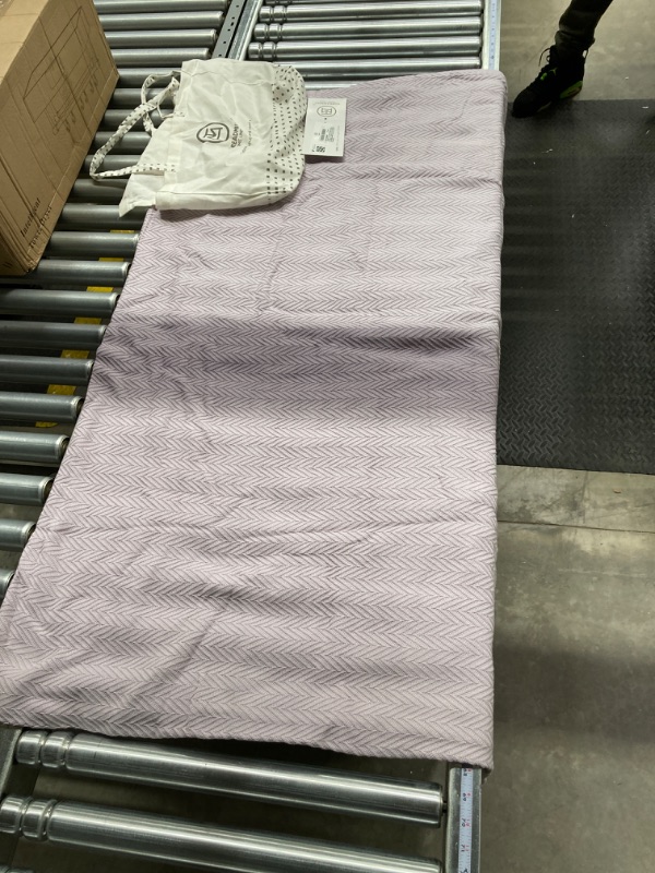 Photo 3 of Treadmill Luxury Cotton Blankets for Twin Size Bed | All-Season 100% Cotton Twin Blanket for Bed | Herringbone Lightweight, Soft & Cozy Fall Thermal Blanket, 350GSM, 68x92 inches | Lilac