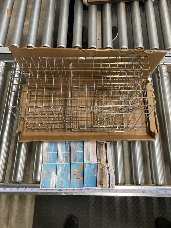 Photo 2 of 17.3" Heavy Duty Squirrel Trap, Folding Live Small Animal Cage Trap, Humane Cat Traps for Stray Cats, Rabbits, Raccoons, Skunks, Possums and More Rodents, Catch and Release.