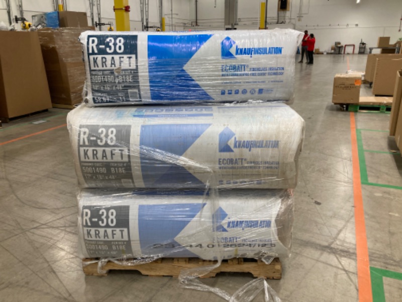 Photo 2 of 9 PACK!!!! R-38 EcoBatt Kraft Faced Fiberglass Insulation Batt 12 in. x 16 in. x 48 in.