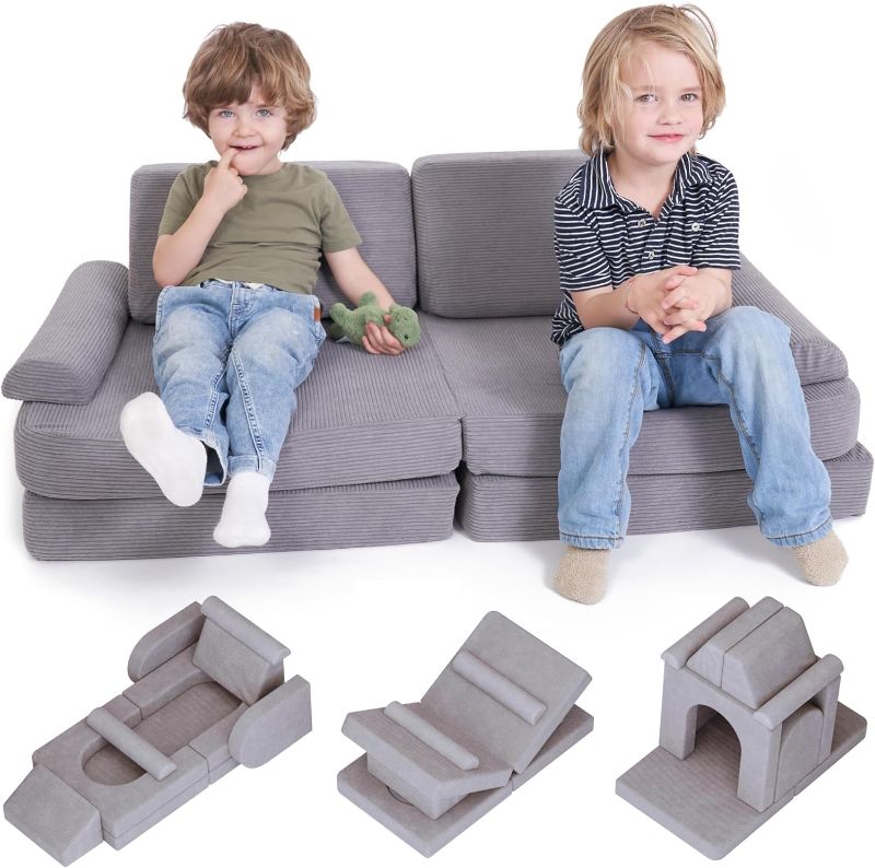 Photo 1 of 
Modular Kids Play Couch for Fun Play Time or Comfy Lounging - The Perfect Toddler Sofa to Boost Creativity and Easily Build Magical Forts and More in Your Playroom/Nursery