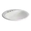 Photo 1 of 19 in. Drop-In Round Vitreous China Bathroom Sink in White