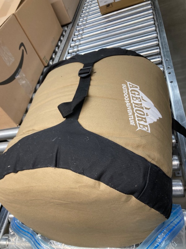 Photo 1 of 0 Degree Canvas Sleeping Bag for Fishing, Hunting, Traveling and Camping Particularly in Cold Winter Outdoor with Removable Flannel Liner and Free Compression Sack for Big and Tall Adults Red