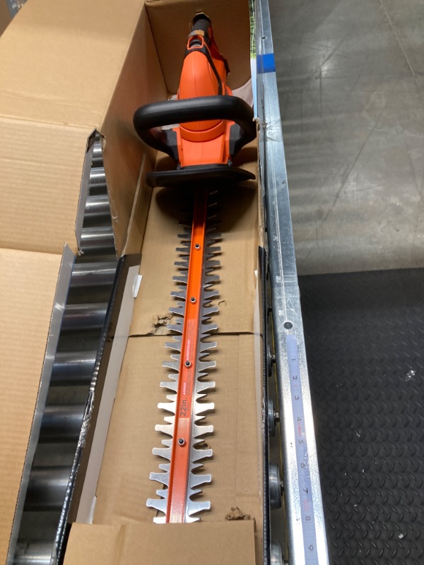 Photo 2 of BLACK+DECKER 20V MAX Cordless Hedge Trimmer, 22-Inch, Tool Only (LHT2220B)
