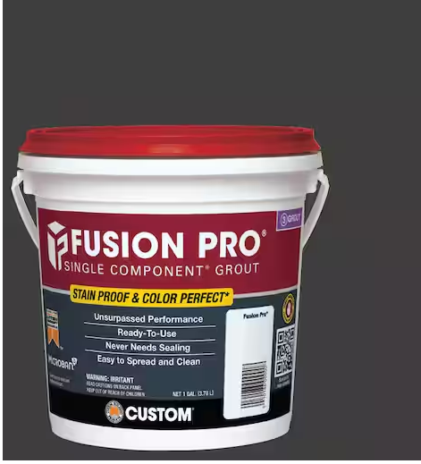 Photo 1 of Fusion Pro #60 Charcoal 1 gal. Single Component Stain Proof Grout
1GAL-2/CASE