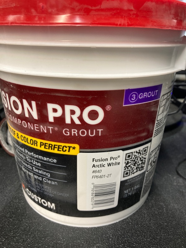 Photo 2 of Custom Building Products Fusion Pro #640 Arctic White (2)-1 gal. Single Component Stain Proof Grout