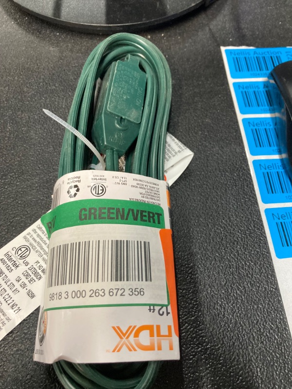 Photo 2 of 12' feet Extension Cord Green https://a.co/d/5RMXIM6