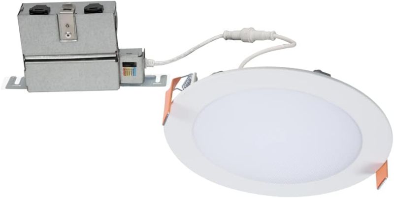 Photo 1 of 
HALO 6 inch Recessed LED Ceiling & Shower Disc Light – Canless Ultra Thin Downlight – 5CCT Selectable - White & Woods 28827421 NMB W/G Wire, 25'...