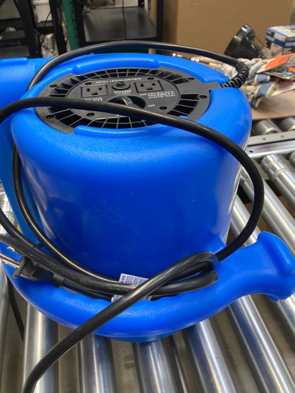 Photo 1 of B-Air VP-25 1/4 HP 900 CFM Air Mover for Water Damage Restoration Equipment Carpet Dryer Floor Blower Fan Home and Plumbing Use, Blue
