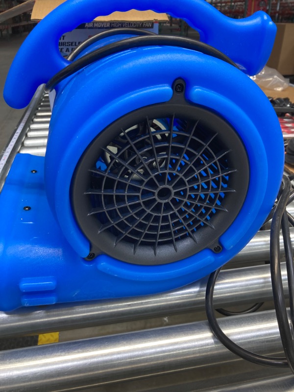 Photo 1 of B-Air VP-25 1/4 HP 900 CFM Air Mover for Water Damage Restoration Equipment Carpet Dryer Floor Blower Fan Home and Plumbing Use, Blue