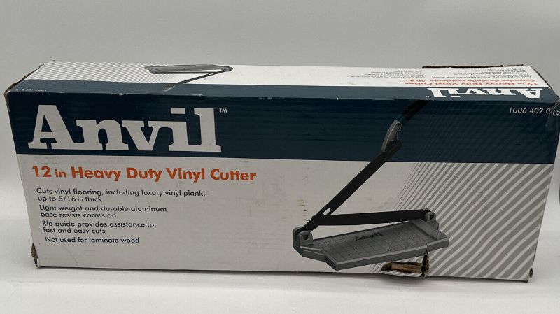 Photo 1 of Anvil Vinyl Tile Cutter, 12 Inch Heavy Duty Steel Blade, Die-Cast Aluminum Base